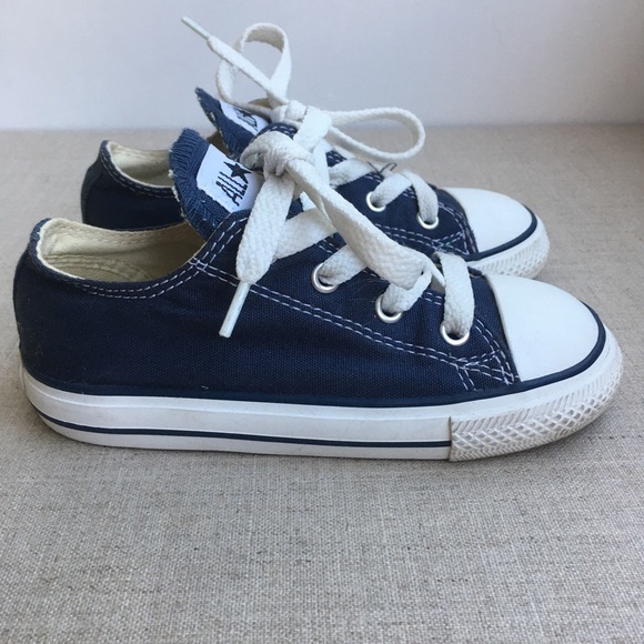 Converse Unisex US 9 Navy Blue Lace-Up Sneakers - Picture 1 of 8